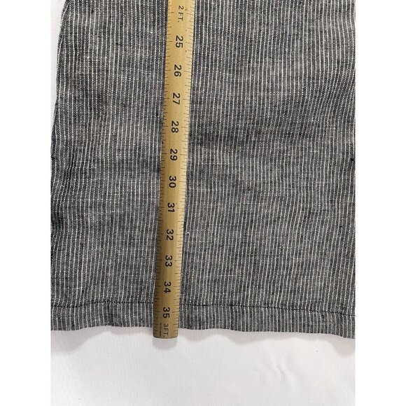 Garnet Hill Womens Dress Black Cream Size 10 A-Line 100% Linen NWT - Picture 4 of 8